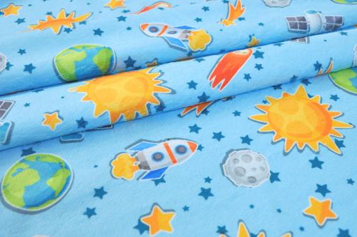 Reise ins Weltall - Frottee-Fleece