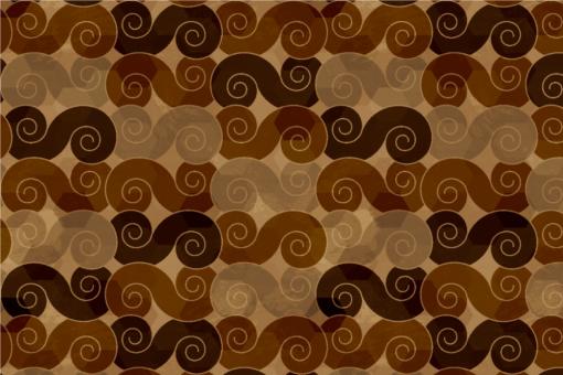 Outdoorstoff - Wellenmuster - Braun - 2,0 Meter