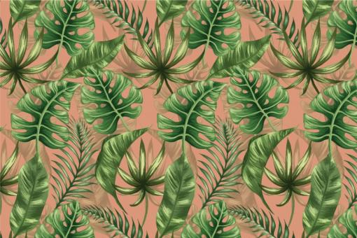 Blackout perm. schwer entflammbar - Monstera-Wald