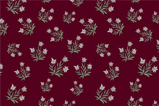 Blackout perm. schwer entflammbar - Berg-Edelweiß - Bordeaux - 2,0 Meter