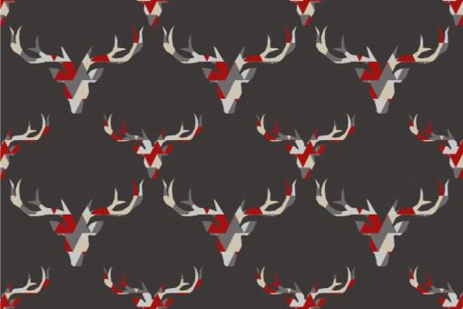 Wärmevorhang-Stoff - Hirschkopf Stylish