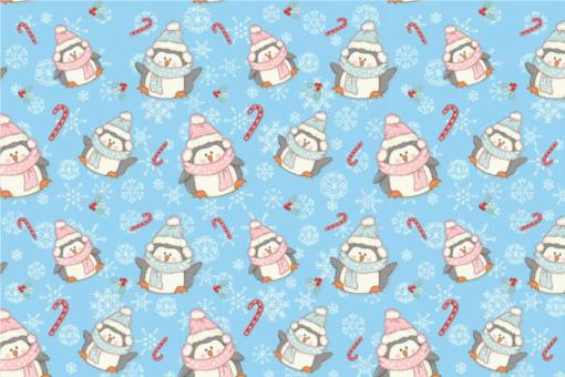 Polarfleece-Stoff - Frierende Pinguine