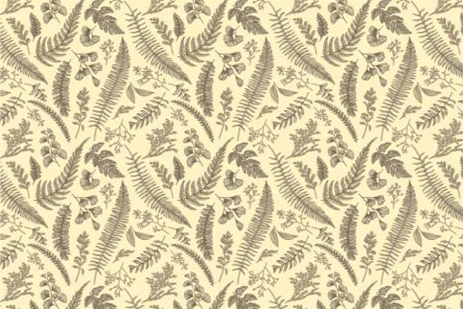 Wärmevorhang-Stoff - Farnblätter