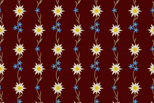 Wärmevorhang-Stoff - Edelweiß Girlande