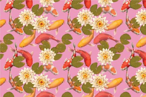 Wärmevorhang-Stoff - Lotusteich