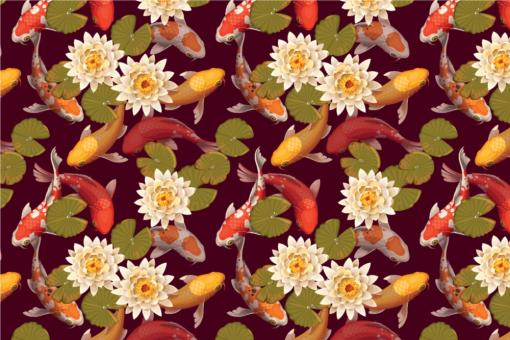 Wärmevorhang-Stoff - Lotusteich