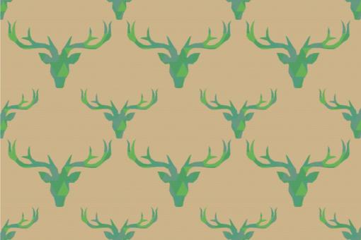 Wärmevorhang-Stoff - Hirschkopf Stylish