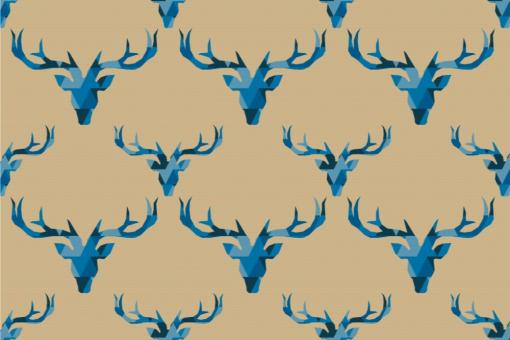 Wärmevorhang-Stoff - Hirschkopf Stylish