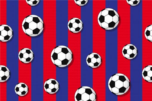 Dekostoff - Fußball - Rot/Blau - 1,0 Meter