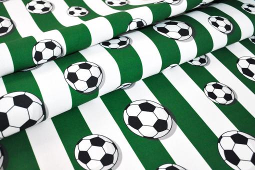 Dekostoff - Fußball - Grün/Weiß