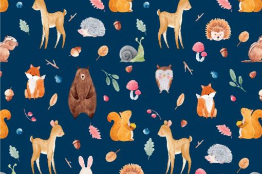 Blackout-Stoff - Aquarell-Tiere