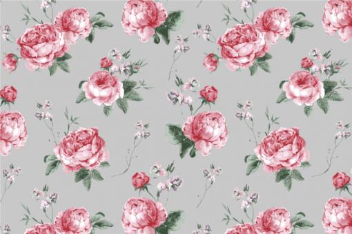 Dekostoff - Rosen-Nostalgie