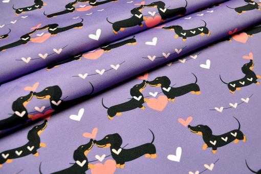 Dekostoff - Dachshund in Love