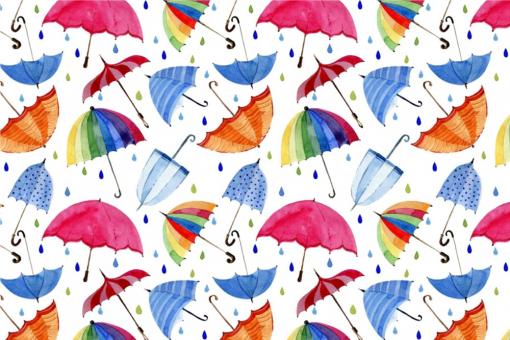 Softshell mit bunten Regenschirmen