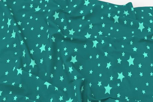 Frottee-Fleece - Sterne - Night Colours