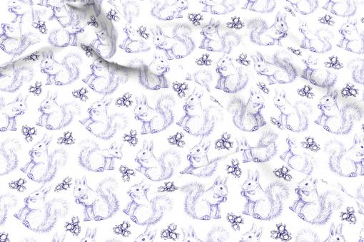 Frottee-Fleece - Eichhörnchen