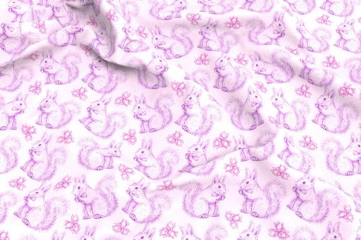 Frottee-Fleece - Eichhörnchen