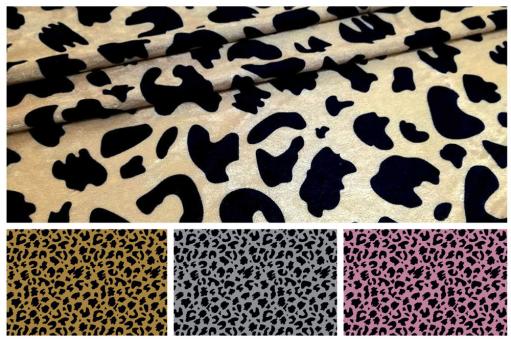 Farbtafel für den Pannesamt Tierwelt - Leopard in 4 Farbstellungen