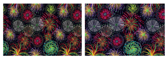 Satin Stoff - Feuerwerk