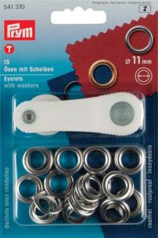 Ösen Set - 11mm rostfrei - Silber