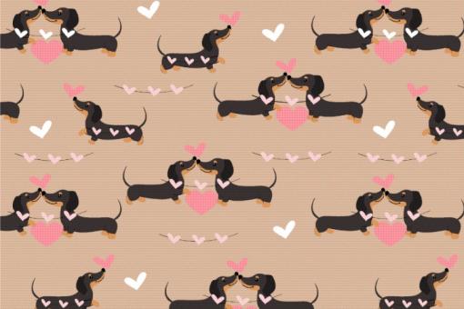 Wärme-Fleece - Verliebte Dackel