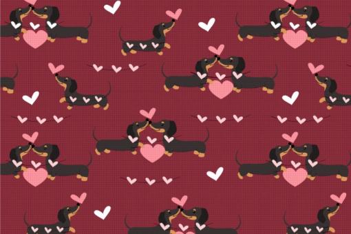 Wärme-Fleece - Verliebte Dackel