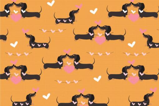 Wärme-Fleece - Verliebte Dackel