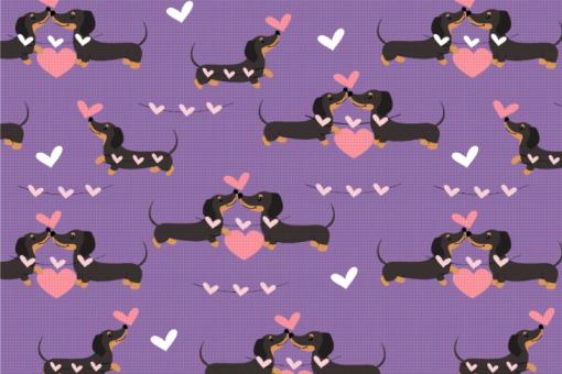 Wärme-Fleece - Verliebte Dackel