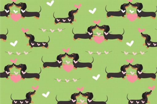 Wärme-Fleece - Verliebte Dackel