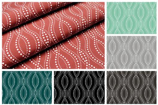Farbtafel für den Softshell-Stoff - Geometria in verschiedenen Farben