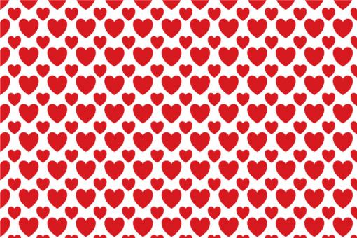 Dekostoff - Herzen groß und klein - Weiß/Rot - 1,0 Meter