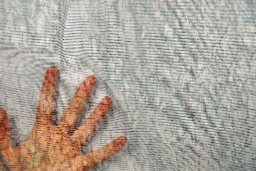 Moskitonetz-Meterware - Baumrinde