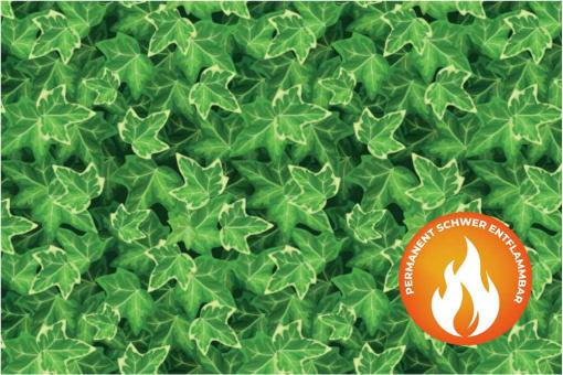 Akustikgewebe - perm. schwer entfl. - Efeublätter