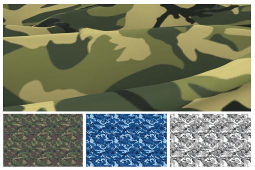 Wärmevorhang-Stoff - Camouflage Natur