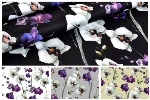 Orchideen-Zauber - Wärmevorhang-Stoff