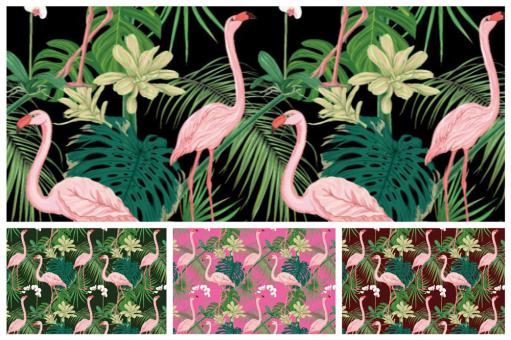 Farbtafel Flamingos