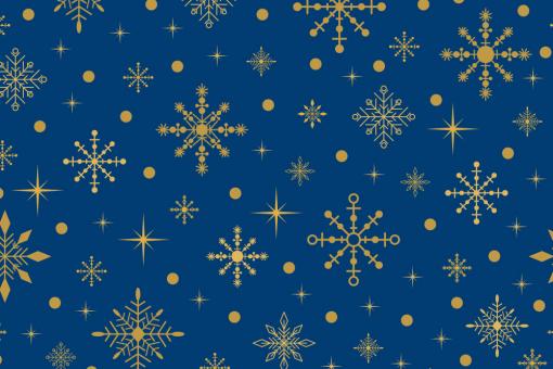 Samtstoff mit weihnachtlichen Sternen und Schneekristallen in verschiedenen Farben
