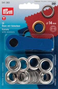 Ösen Set - 14 mm rostfrei - Silber