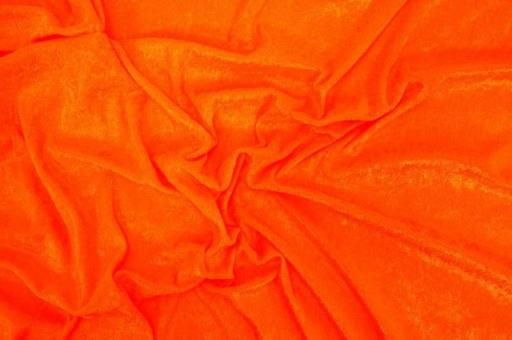Pannesamt Stoff - Neon-Orange - 2,0 Meter