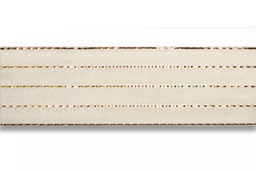 Organzaband Multimetallstreifen mit Draht 40 mm - 20 m Rolle