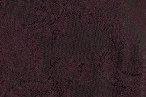 Jacquard-Taft - Paisley - Brombeer/Schwarz - 1,0 Meter