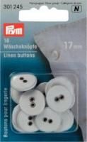 Wäscheknöpfe Leinen - 6  Stück Ø 17mm