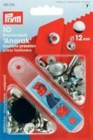 Druckknopf 12 mm - Silber - 10 Stück