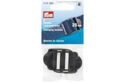 Klemm-Leiterschnalle schwarz 25 mm - 2 Stück