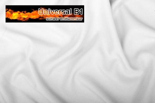 Universal Stoff B1 - 280 cm - schwer entflammbar - Weiß - 2,0 Meter Weiß