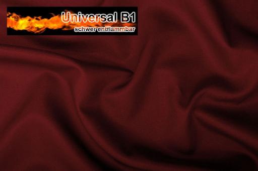 Universal Stoff B1 - 280 cm - schwer entflammbar - Bordeaux - 1,0 Meter