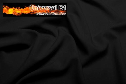 Universal Stoff B1 - 280 cm - schwer entflammbar - Schwarz - 3,0 Meter