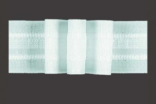 Gardinenband 3er-Falte - 2-fache Stoffmenge - 26 mm - Weiß