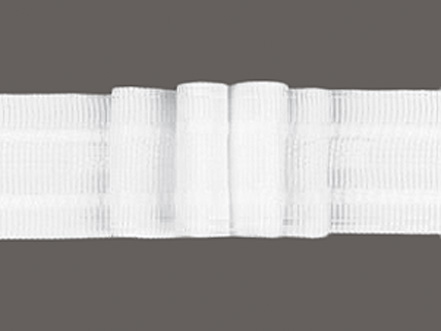 Gardinenband 4er-Falte - 3-fache Stoffmenge - 26 mm - Weiß