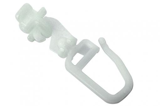 GARDINIA Drehgleiter - 4 mm - für Vorhangschiene/-Stange mit Innenlauf - 20 Stck. - Weiß